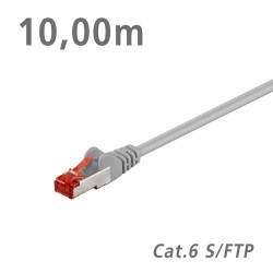93651 ΚΑΛΩΔΙΟ Patch Cat.6 S/FTP (PiMF) CCA Grey 10.0m