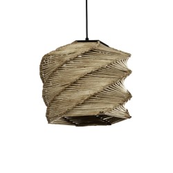 GLOBOSTAR® HUSLE 205-0045 Boho Κρεμαστό Φωτιστικό Οροφής με Ντουί 1 x E27 AC 220-240V IP20 - Μπεζ - M31 x Π31 x Υ28cm