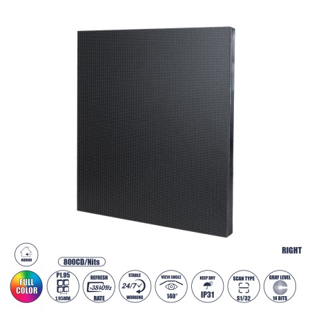 GLOBOSTAR® CRYSTALPIX 41041 Module για Οθόνες Video Wall 25x25cm 128x128px P1.95 GOB LED 40W 3840Hz 16384 Dots ≥800cd/㎡ Nits DC 