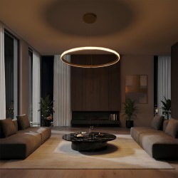 kelvo® DIAMOND KLV-101-0230 Κρεμαστό Φωτιστικό Οροφής LED 45W 4500lm 180° AC 220-240V IP20 Ρυθμιζόμενο Λευκό CCT με Χειριστήριο 