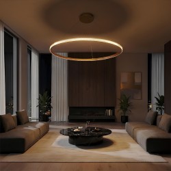 kelvo® DIAMOND KLV-101-0232 Κρεμαστό Φωτιστικό Οροφής LED 67W 6700lm 180° AC 220-240V IP20 Ρυθμιζόμενο Λευκό CCT με Χειριστήριο 