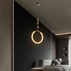 kelvo® GLOW KLV-101-0175 Κρεμαστό Φωτιστικό Οροφής LED 18W 1800lm 360° AC 220-240V IP20 Ρυθμιζόμενο Λευκό CCT με On/Off 2700K/45
