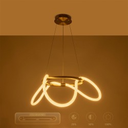 kelvo® GLOW KLV-101-0162 Κρεμαστό Φωτιστικό Οροφής LED 36W 3600lm 360° AC 220-240V IP20 Ρυθμιζόμενο Λευκό CCT με Χειριστήριο από