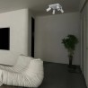kelvo® SPOTA KLV-101-0147 Κινούμενο Φωτιστικό Σποτ Οροφής για 4 Λάμπες MR16 με Ντουί GU10 AC 220-240V IP20 - Λευκό Ματ - Μ26 x Π