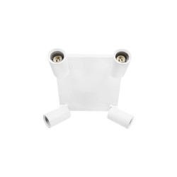kelvo® SPOTA KLV-101-0147 Κινούμενο Φωτιστικό Σποτ Οροφής για 4 Λάμπες MR16 με Ντουί GU10 AC 220-240V IP20 - Λευκό Ματ - Μ26 x Π