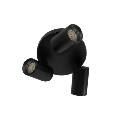 kelvo® SPOTA KLV-101-0144 Κινούμενο Φωτιστικό Σποτ Οροφής για 3 Λάμπες MR16 με Ντουί GU10 AC 220-240V IP20 - Μαύρο Ματ - Μ19 x Π