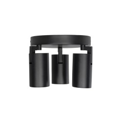 kelvo® SPOTA KLV-101-0144 Κινούμενο Φωτιστικό Σποτ Οροφής για 3 Λάμπες MR16 με Ντουί GU10 AC 220-240V IP20 - Μαύρο Ματ - Μ19 x Π