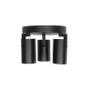 kelvo® SPOTA KLV-101-0144 Κινούμενο Φωτιστικό Σποτ Οροφής για 3 Λάμπες MR16 με Ντουί GU10 AC 220-240V IP20 - Μαύρο Ματ - Μ19 x Π