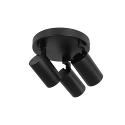 kelvo® SPOTA KLV-101-0144 Κινούμενο Φωτιστικό Σποτ Οροφής για 3 Λάμπες MR16 με Ντουί GU10 AC 220-240V IP20 - Μαύρο Ματ - Μ19 x Π