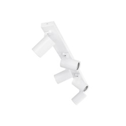 kelvo® SPOTA KLV-101-0143 Κινούμενο Φωτιστικό Σποτ Οροφής για 5 Λάμπες MR16 με Ντουί GU10 AC 220-240V IP20 - Λευκό Ματ - Μ79.5 x