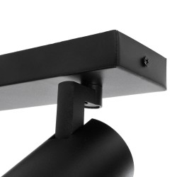 kelvo® SPOTA KLV-101-0140 Κινούμενο Φωτιστικό Σποτ Οροφής για 4 Λάμπες MR16 με Ντουί GU10 AC 220-240V IP20 - Μαύρο Ματ - Μ64 x Π
