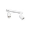 kelvo® SPOTA KLV-101-0137 Κινούμενο Φωτιστικό Σποτ Οροφής για 2 Λάμπες MR16 με Ντουί GU10 AC 220-240V IP20 - Λευκό Ματ - Μ30 x Π