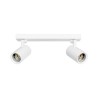 kelvo® SPOTA KLV-101-0137 Κινούμενο Φωτιστικό Σποτ Οροφής για 2 Λάμπες MR16 με Ντουί GU10 AC 220-240V IP20 - Λευκό Ματ - Μ30 x Π