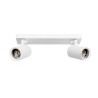 kelvo® SPOTA KLV-101-0137 Κινούμενο Φωτιστικό Σποτ Οροφής για 2 Λάμπες MR16 με Ντουί GU10 AC 220-240V IP20 - Λευκό Ματ - Μ30 x Π