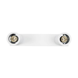 kelvo® SPOTA KLV-101-0137 Κινούμενο Φωτιστικό Σποτ Οροφής για 2 Λάμπες MR16 με Ντουί GU10 AC 220-240V IP20 - Λευκό Ματ - Μ30 x Π