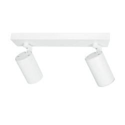 kelvo® SPOTA KLV-101-0137 Κινούμενο Φωτιστικό Σποτ Οροφής για 2 Λάμπες MR16 με Ντουί GU10 AC 220-240V IP20 - Λευκό Ματ - Μ30 x Π