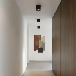 kelvo® AKIRA KLV-101-0028 Κινούμενο Φωτιστικό Downlight Σποτ για Λάμπα MR16 με Ντουί GU10 AC 220-240V IP20 - Μαύρο Ματ - Μ8 x Π8
