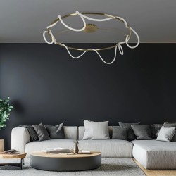 kelvo® GLOW KLV-101-0151 Φωτιστικό Οροφής LED 89W 8900lm 360° AC 220-240V IP20 Ρυθμιζόμενο Λευκό CCT με Χειριστήριο από 2700K έω