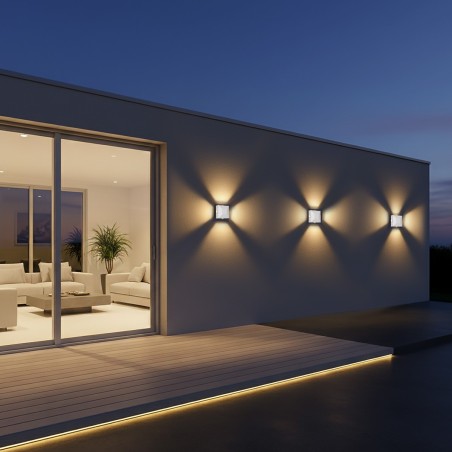 kelvo® ARKOS KLV-101-0112 Φωτιστικό Τοίχου / Απλίκα LED 8W 840lm 15° AC 220-240V Αδιάβροχο IP65 Θερμό Λευκό 2700K - CREE SMD Chi