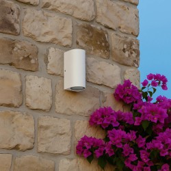 kelvo® MURANO KLV-101-0017 Φωτιστικό Τοίχου / Απλίκα για 2 Λάμπες MR16 με Ντουί GU10 AC 220-240V Αδιάβροχο IP65 - Λευκό Ματ - Μ8