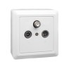 OUTLET KIT 3-Hole TV-R-SAT Through TVK-800