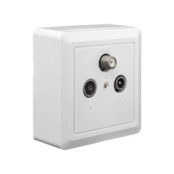 OUTLET KIT 3-Hole TV-R-SAT Through TVK-800