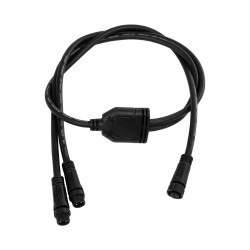 GLOBOSTAR® CONNECTOR 60954 2 Pin Καλώδιο/Επέκταση Τ 1 Μέτρου με Είσοδο 1 x Αρσενικό Βύσμα & Έξοδο 2 x Θηλυκά Βύσματα Αδιάβροχο I