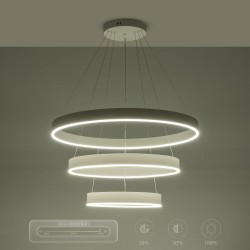 kelvo® VENOM KLV-101-0200-V2 Κρεμαστό Φωτιστικό Οροφής LED 120W 12000lm 120° AC 220-240V IP20 Ρυθμιζόμενο Λευκό CCT με Χειριστήρ