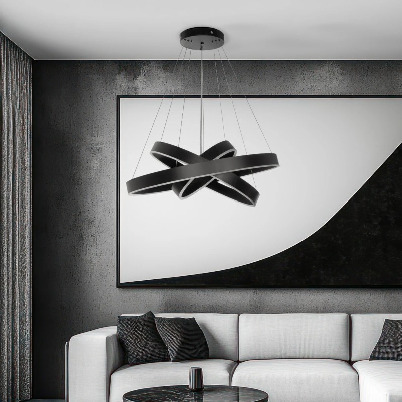 kelvo® VENOM KLV-101-0199-V2 Κρεμαστό Φωτιστικό Οροφής LED 120W 12000lm 120° AC 220-240V IP20 Ρυθμιζόμενο Λευκό CCT με Χειριστήρ