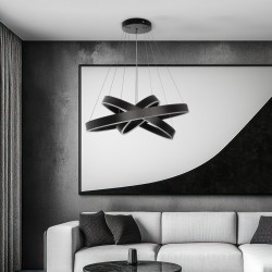 kelvo® VENOM KLV-101-0199-V2 Κρεμαστό Φωτιστικό Οροφής LED 120W 12000lm 120° AC 220-240V IP20 Ρυθμιζόμενο Λευκό CCT με Χειριστήρ