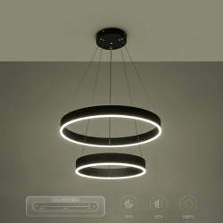 kelvo® VENOM KLV-101-0196-V2 Κρεμαστό Φωτιστικό Οροφής LED 75W 7500lm 120° AC 220-240V IP20 Ρυθμιζόμενο Λευκό CCT με Χειριστήριο