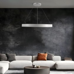 kelvo® VENOM KLV-101-0191 Κρεμαστό Φωτιστικό Οροφής LED 67W 6700lm 120° AC 220-240V IP20 Ρυθμιζόμενο Λευκό CCT με Χειριστήριο απ