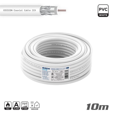 COAXIAL Cable ICX-10 CCS AL Eca PVC White 10m