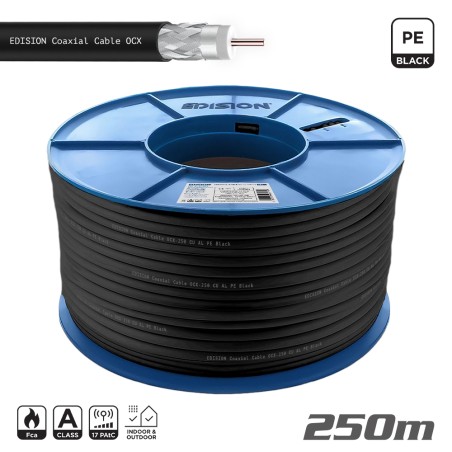 ΚΑΛΩΔΙΟ Coaxial OCX-250 CU AL Fca PE Μαύρο 250m