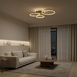 kelvo® VENOM KLV-101-0186 Φωτιστικό Οροφής LED 100W 10000lm 360° AC 220-240V IP20 Ρυθμιζόμενο Λευκό CCT με Χειριστήριο από 2700K