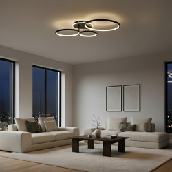 kelvo® NEMESIS KLV-101-0205 Φωτιστικό Οροφής LED 98W 9800lm 360° AC 220-240V IP20 Ρυθμιζόμενο Λευκό CCT με Χειριστήριο από 2700K