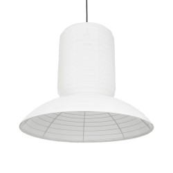 GLOBOSTAR® ROMINA 62003 Μοντέρνο Κρεμαστό Φωτιστικό Οροφής με Ντουί 1 x E27 AC 220-240V IP20 - Λευκό - Μ60 x Π60 x Υ51cm