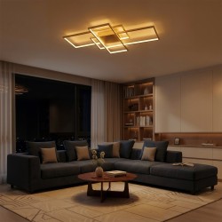 kelvo® QUADRA KLV-101-0298 Φωτιστικό Οροφής LED 120W 12000lm 120° AC 220-240V IP20 Ρυθμιζόμενο Λευκό CCT με Χειριστήριο από 2700