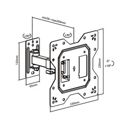 JL42859/Extra JollyLine TV WALL MOUNT 23-42 Motion 30kg