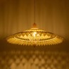 GLOBOSTAR® VENTALIA 999-0066 Boho Κρεμαστό Φωτιστικό Οροφής με Ντουί 1 x E27 AC 220-240V IP20 - Μπεζ - Μ83 x Π83 x Υ36cm