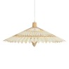 GLOBOSTAR® VENTALIA 999-0066 Boho Κρεμαστό Φωτιστικό Οροφής με Ντουί 1 x E27 AC 220-240V IP20 - Μπεζ - Μ83 x Π83 x Υ36cm
