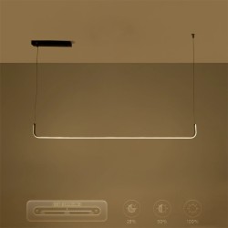 kelvo® LINARIA KLV-101-0255 Κρεμαστό Φωτιστικό Οροφής LED 36W 3600lm 180° AC 220-240V IP20 Ρυθμιζόμενο Λευκό CCT με Χειριστήριο 