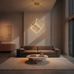kelvo® KIBOO KLV-101-0262 Κρεμαστό Φωτιστικό Οροφής LED 36W 3600lm 360° AC 220-240V IP20 Ρυθμιζόμενο Λευκό CCT με Χειριστήριο απ