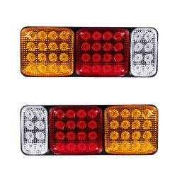 GLOBOSTAR® TAILIGHT 999-0259 Πίσω Φανάρι Οχημάτων LED 9W 360lm 180° DC 24V Αδιάβροχο IP66 Πορτοκαλί & Κόκκινο & Ψυχρό Λευκό 6000
