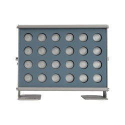 GLOBOSTAR® FLOODHENO 999-0264 Προβολέας Σποτ Wall Washer LED 36W 2880lm 30° DC 24V Αδιάβροχο IP65 Πολύχρωμο RGB Dimmable DMX512 