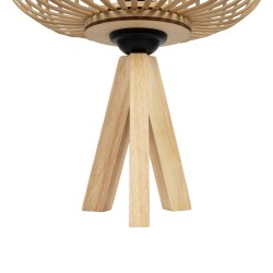 GLOBOSTAR® CHORD 01990 Boho Επιτραπέζιο Φωτιστικό Πορτατίφ με Ντουί 1 x E27 AC 220-240V IP20 - Μπεζ - Μ31 x Π31 x Υ43cm