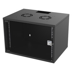 SOHO Επίτοιχη Kαμπίνα 19" 540x400 7U black "flat pack"