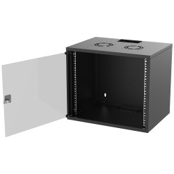 SOHO Wall-Mounted Cabinet 19" 540x400 9U black "flat pack"