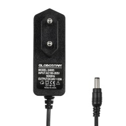 GLOBOSTAR® VOLTIX GLB-107-0005 Τροφοδοτικό/Μετασχηματιστής Class II SELV 12W 0.5A AC 220-240V σε DC 24V IP20 - Μαύρο Ματ - Μ7.3 