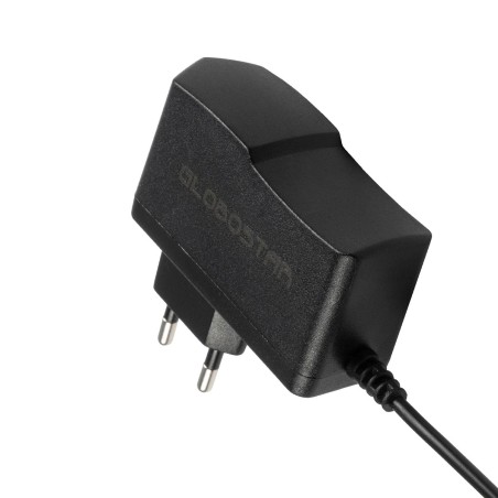 GLOBOSTAR® VOLTIX GLB-107-0001 Τροφοδοτικό/Μετασχηματιστής Class II SELV 12W 1A AC 220-240V σε DC 12V IP20 - Μαύρο Ματ - Μ7.3 x 